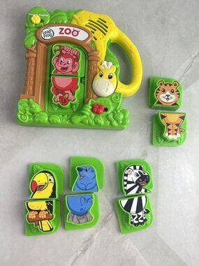 LeapFrog Zoo Animals Fridge Magnets Sound Complete French English Tested RARE